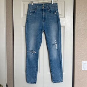 7 for all mankind the high waist ankle skinny
